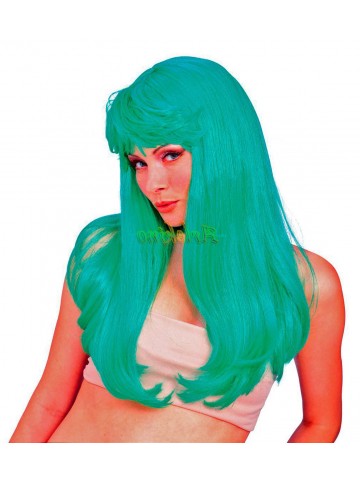 Гламурный зеленый парик