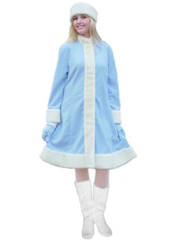 Голубой классический костюм Снегурочки