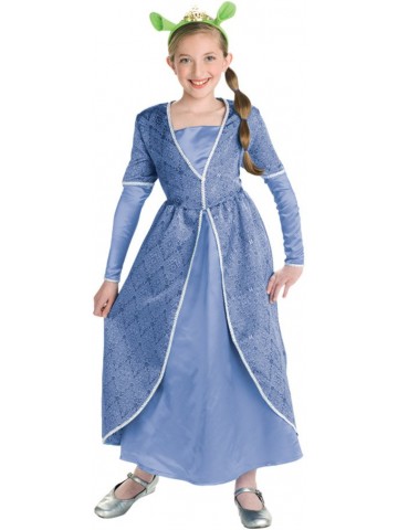 Голубой костюм принцессы Фионы для девочки