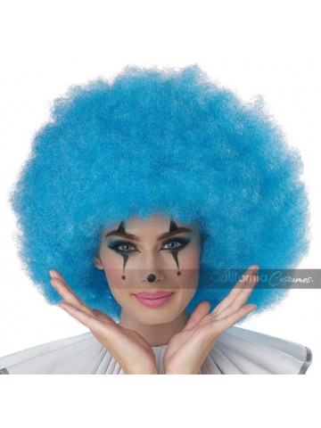 Голубой парик клоуна
