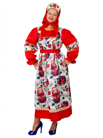 Карнавальный костюм матрешки для девушки