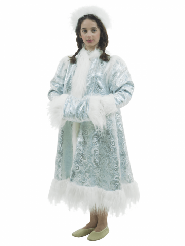 Карнавальный костюм Снегурочка голубая 1 фото