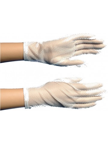 Короткие белые перчатки