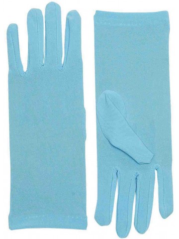 Короткие голубые перчатки