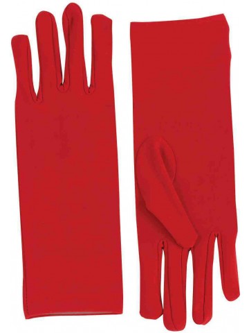 Короткие красные перчатки