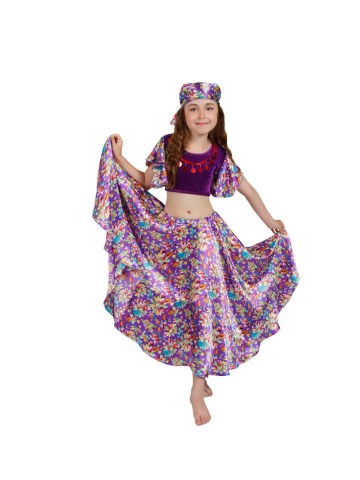 Костюм фиолетовой цыганки для девочки