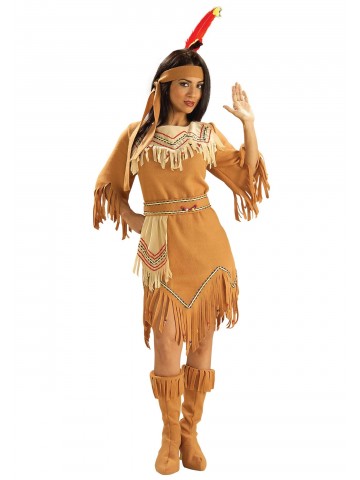 Костюм коренной американки бежевый фото