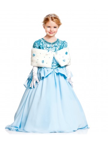 Костюм Золушка в голубом платье детский фото