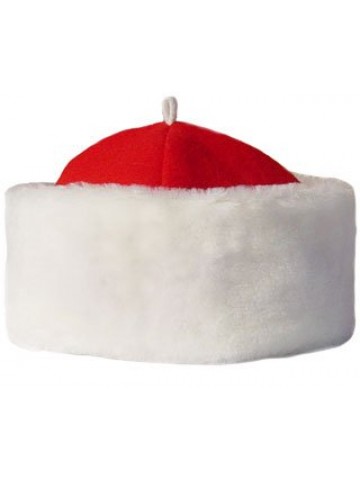 Красная шапка Деда Мороза с мехом