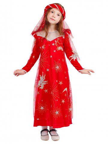 Красный костюм принцессы Изабеллы для девочки