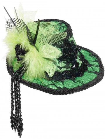 Кружевная зеленая шляпа