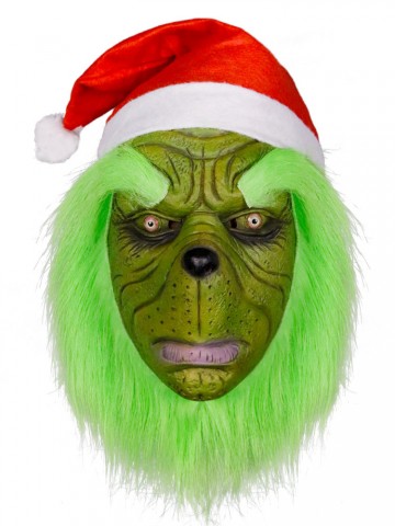Латексная маска Гринча похитителя Рождества
