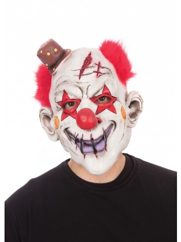 Латексная маска зашитого Клоуна с шляпкой