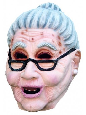 Маска Бабушка в очках из латекса
