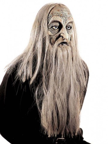 Латексная маска Древнего старца с бородой
