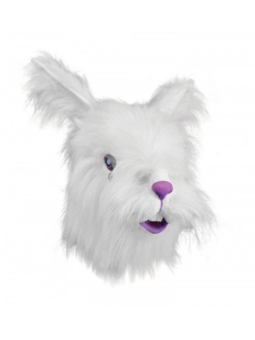 Маска Кролик с белым пухом 1 фото