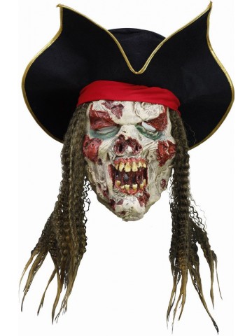 Маска пиратской мумии со шляпой и волосами