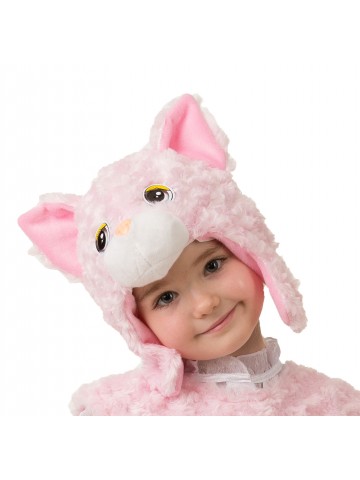 Маска розовой Кошечки детская фото