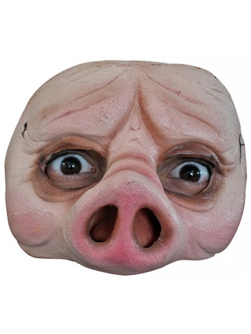 Маска свиньи на пол лица