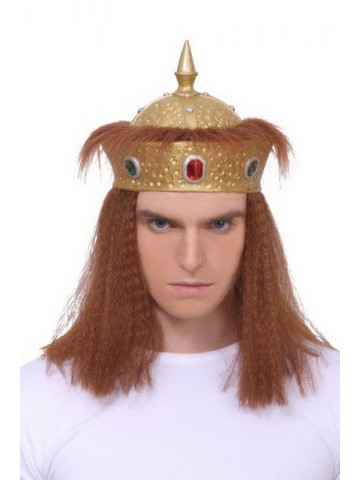 Мужская корона с волосами