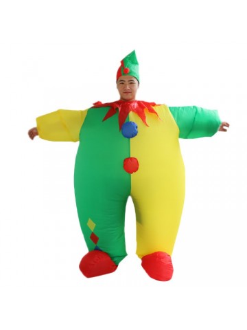 Надувной костюм пестрого клоуна