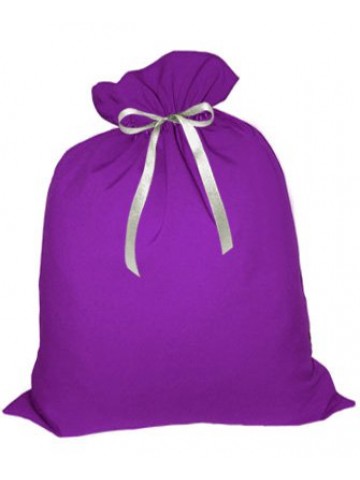 Небольшой подарочный мешок Деда Мороза фиолетовый