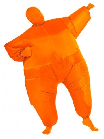 Оранжевый надувной костюм фото