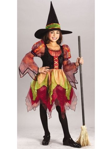 Разноцветный костюм ведьмы детский