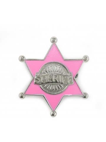 Розовый значок шерифа
