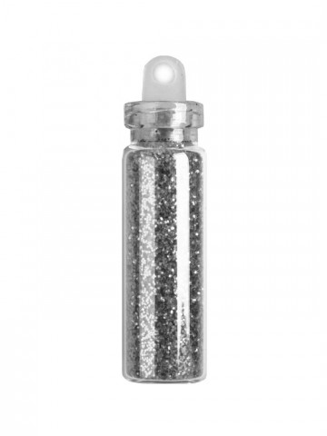 Серебряные мелкие блестки в бутылочке