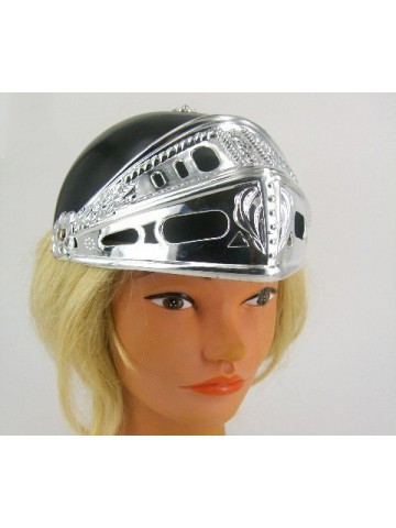 Шлем рыцаря черный с серебряным забралом
