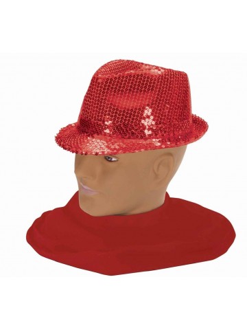 Шляпа федора красная