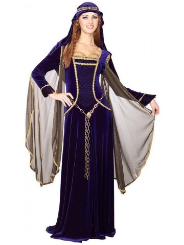 Синий костюм королевы эпохи ренессанса