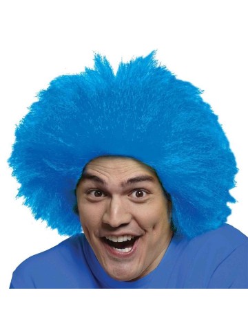Синий парик клоуна юмориста фото