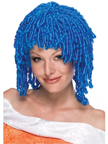 Синий парик клоунессы