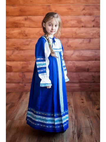 Синий сарафан Русский дух детский