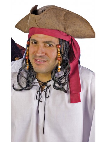 Светло-коричневая пиратская шляпа