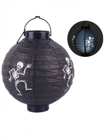 Светящийся фонарь-шар Танцующие скелеты на Хэллоуин