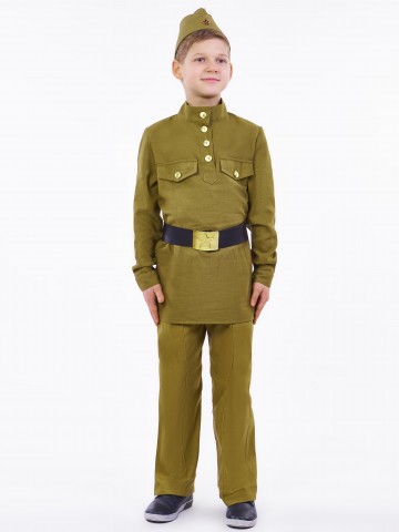 Военный костюм для мальчика из саржи