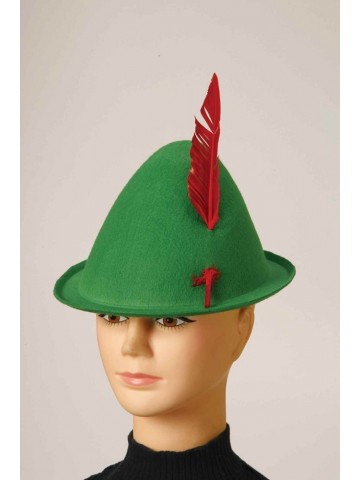 Зеленая альпийская шляпа с пером фото