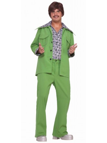 Зеленый костюм в стиле 70-х