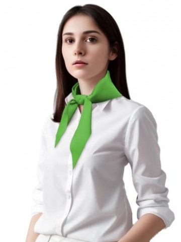 Зеленый пионерский галстук из габардина