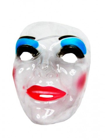 Женская маска прозрачная улыбающаяся
