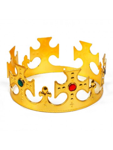 Золотая королевская корона с камнями