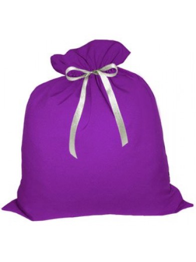Большой подарочный мешок Деда Мороза фиолетовый