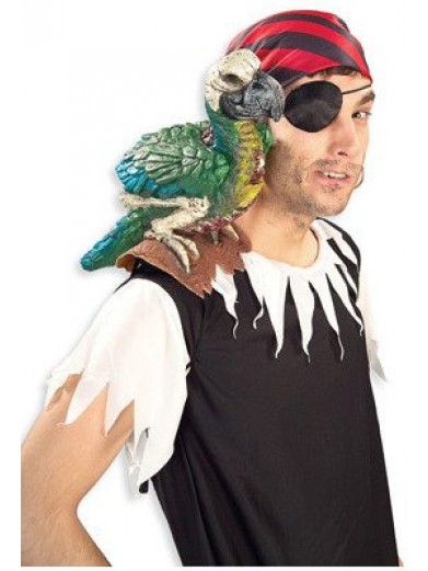 Бутафорский попугай пирата на плече 45см