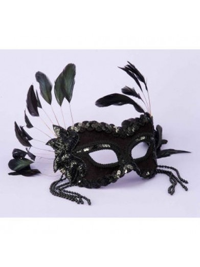 Черная карнавальная маска
