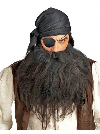 Черные борода и усы пирата