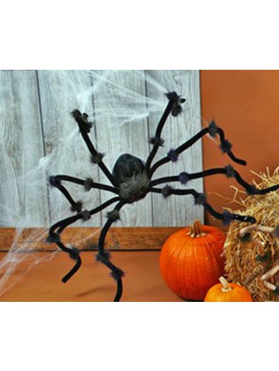 Черный плюшевый паук 50 см