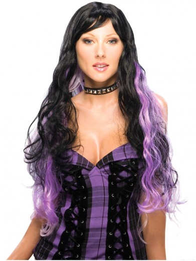 Черно-фиолетовый парик Ведьмы